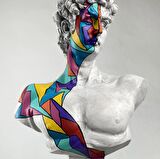 David 'Cubic' Dekoratif Büyük Heykel, Pop Art Roma Yunan Heykelleri